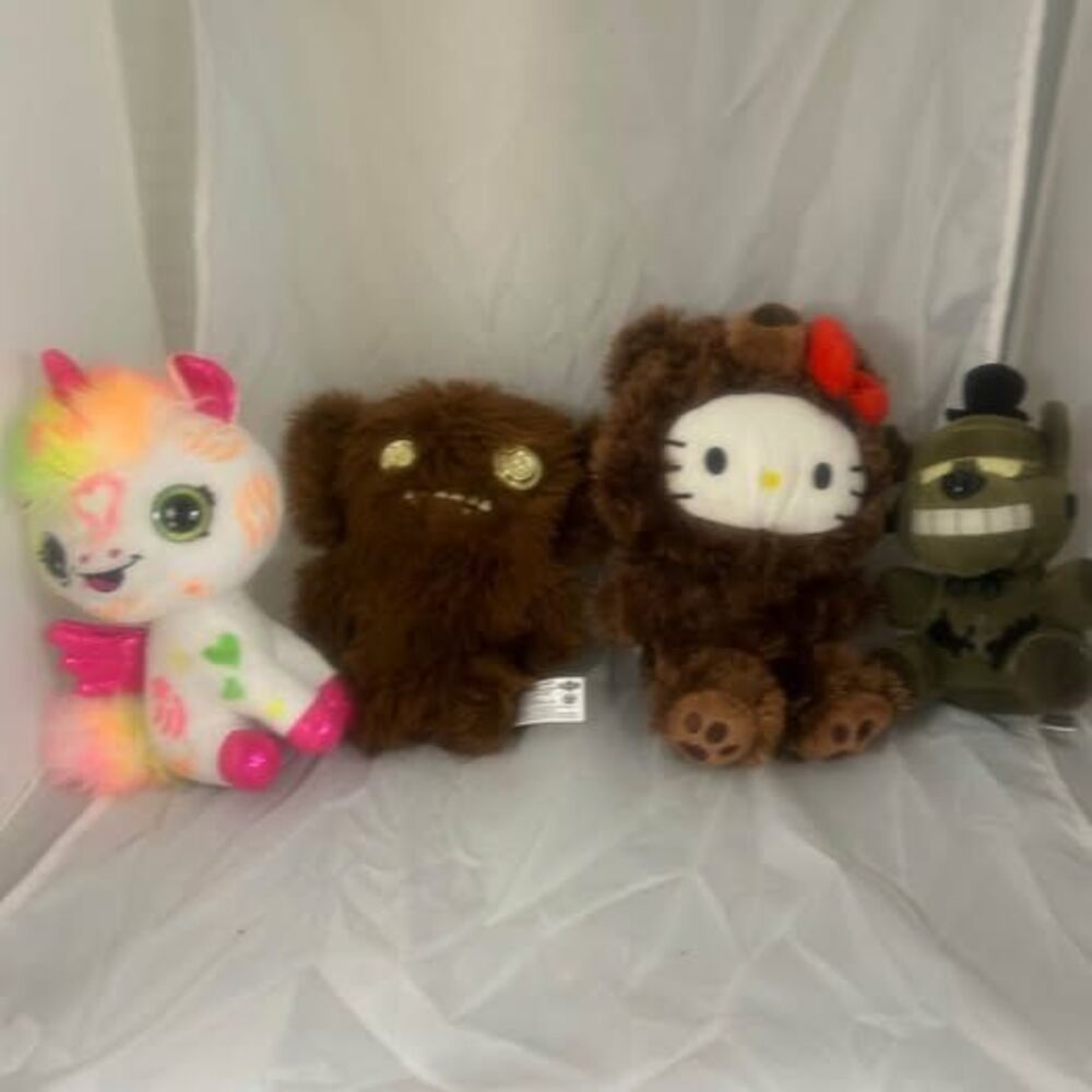 Plush Bundle! Hello Kitty, Fuggler, Monsters Five Nights at Freddy,Neon Unicorn